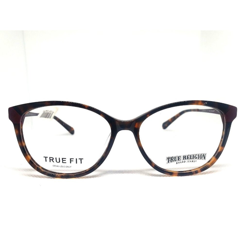 True Religion Tortoise Shell Optical Eyeglasses 56-16-145 True Fit Frame Women's